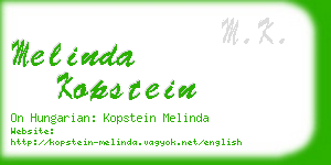 melinda kopstein business card